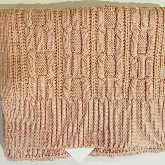 Calvin Klein Accessories - CALVIN KLEIN blush pink Cable knit Warm Winter Scarf, Muffler